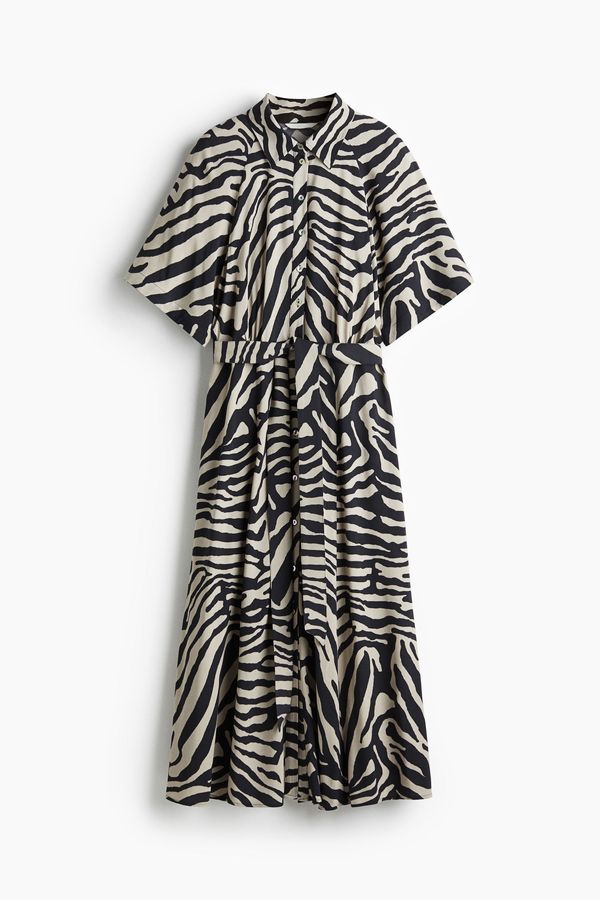 Vestido camisero con cinturón de anudar