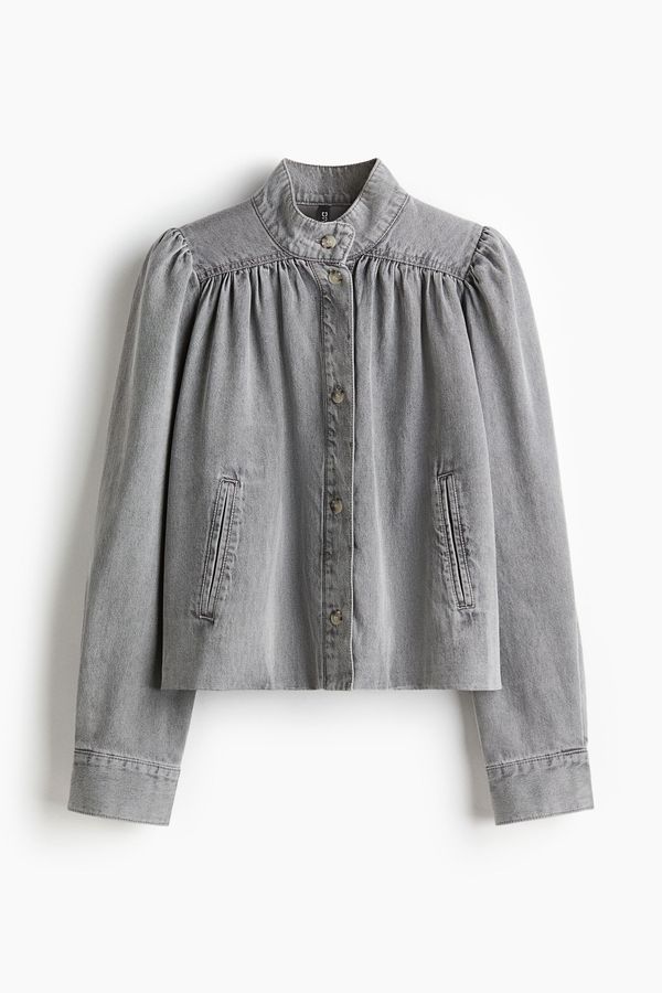 Chaqueta tipo camisa oversize en denim