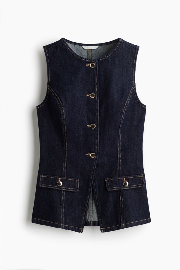 Chaleco en denim entallado