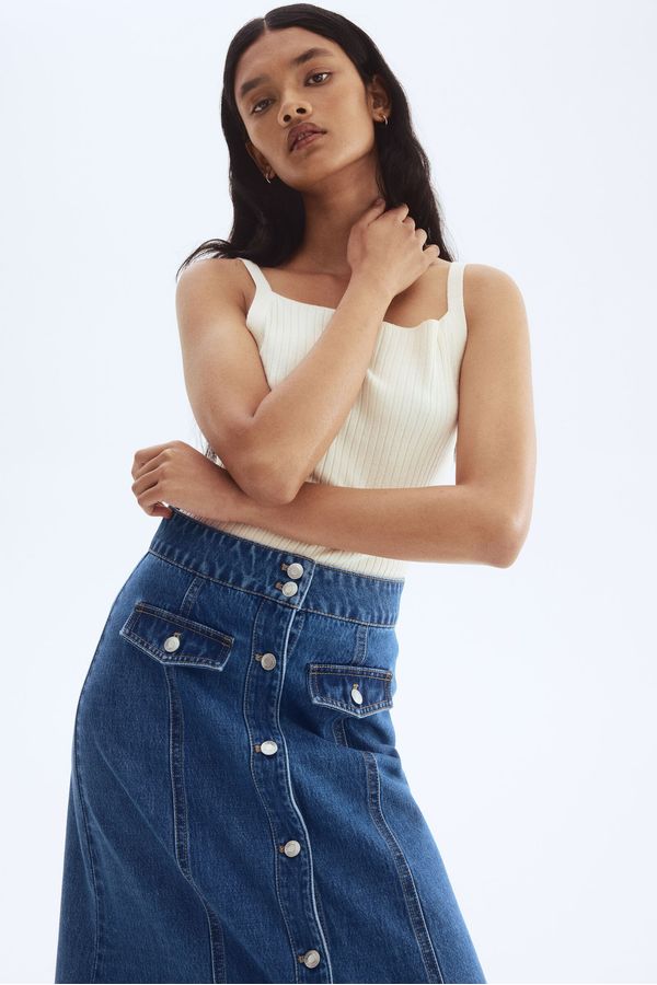 Falda línea A en denim