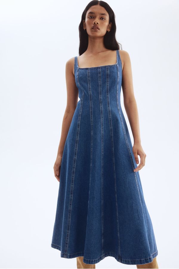 Vestido línea A en denim