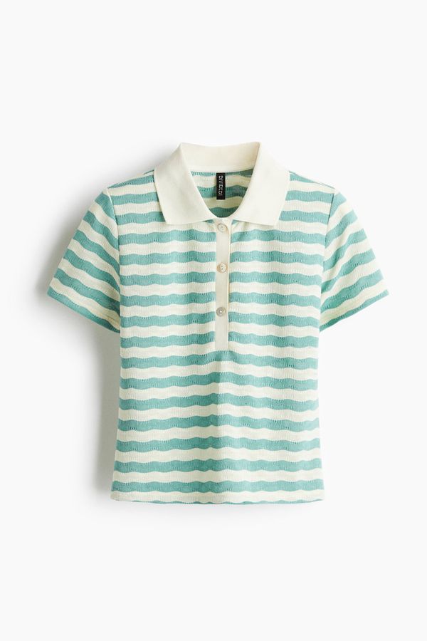 Camiseta estilo polo en tejido con textura