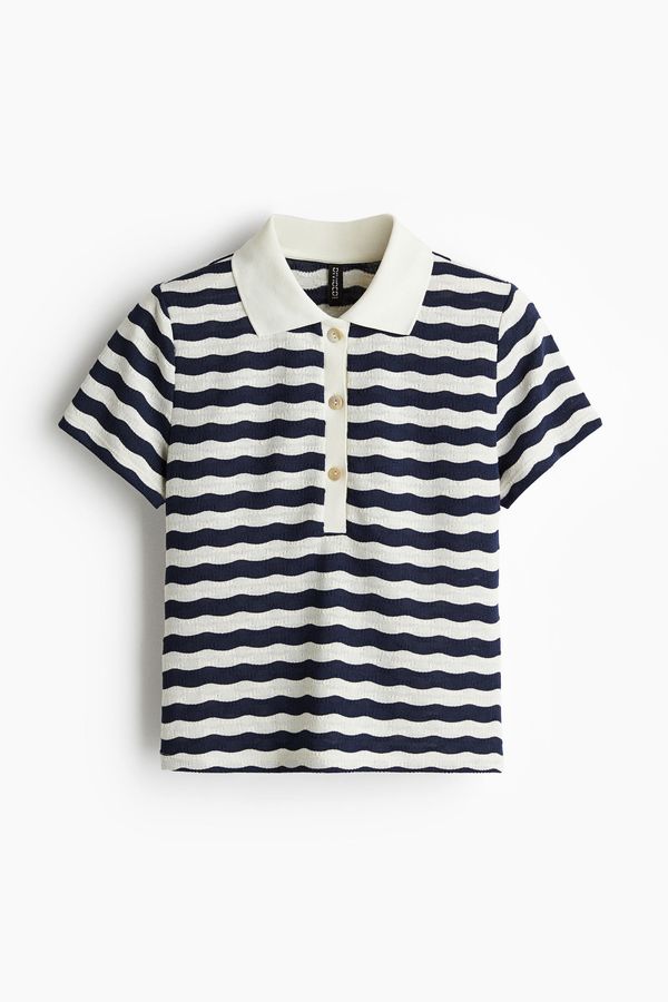 Camiseta estilo polo en tejido con textura