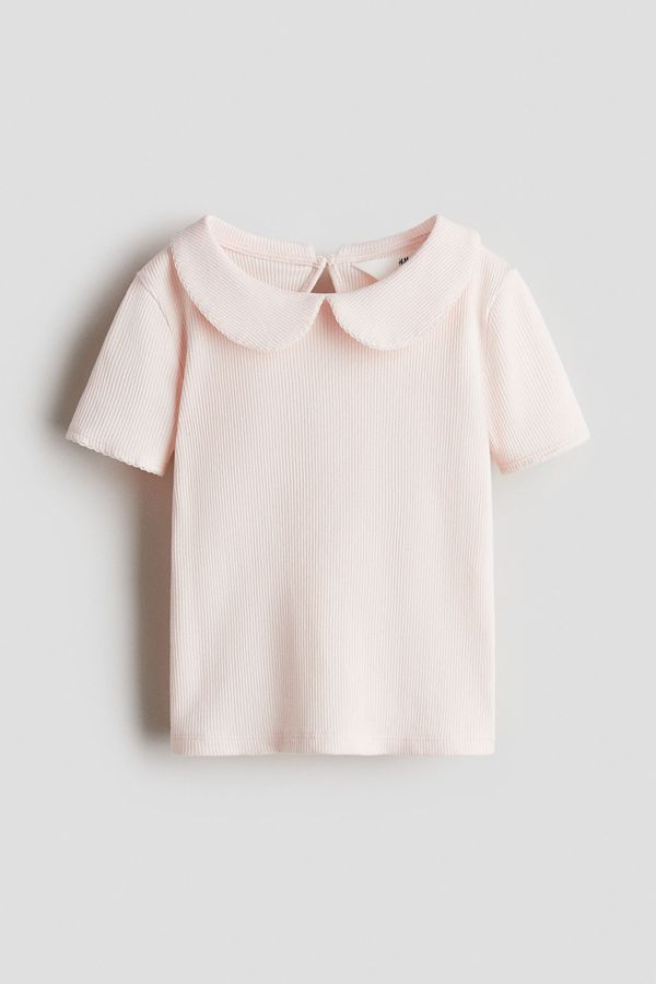Camiseta en algodón con ribetes de picot