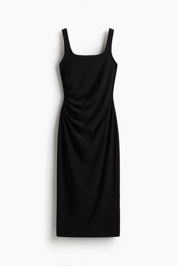 Draped midi dress