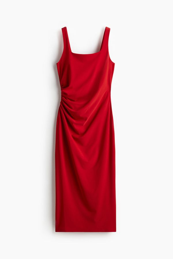 Draped midi dress