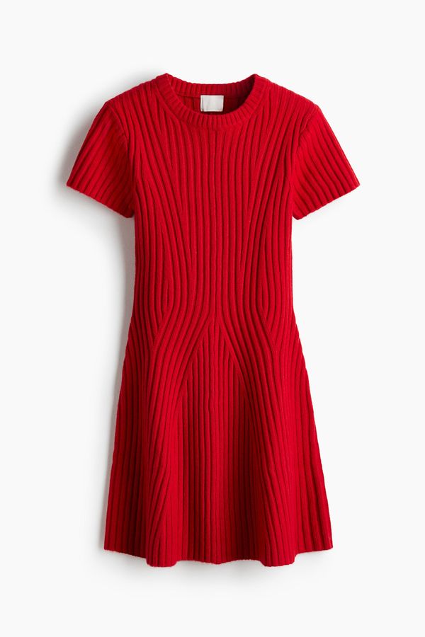 Vestido en tejido acanalado
