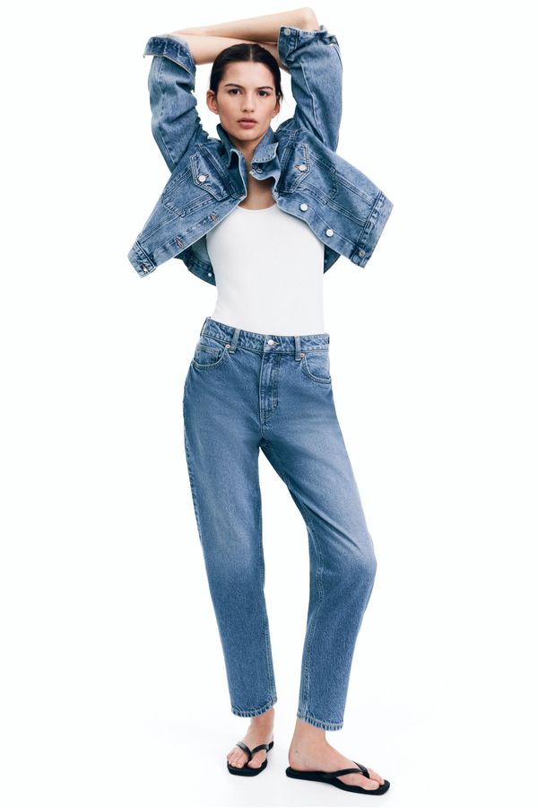 Slim Mom High Ankle Jeans