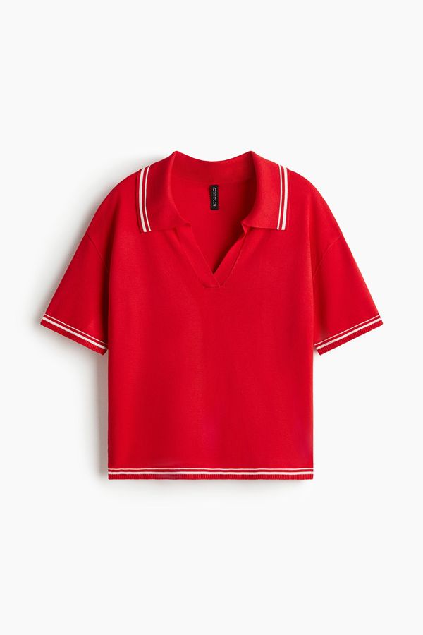 Camiseta estilo polo oversize en tejido fino
