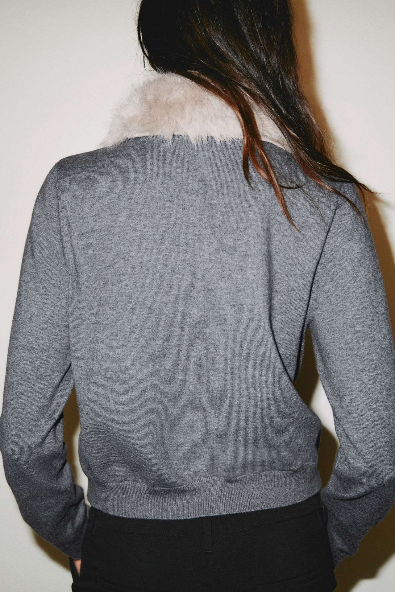 Saco cárdigan con cuello